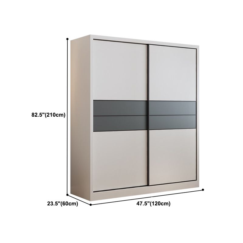 Contemporary Style Wardrobe White Colour Wooden Bedroom Wardrobe Closet