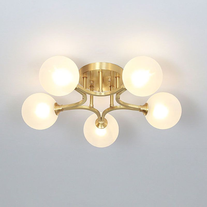 Burbujas de vidrio Semi-Flush Light Modern Style Semi Flush Lighting para dormitorio