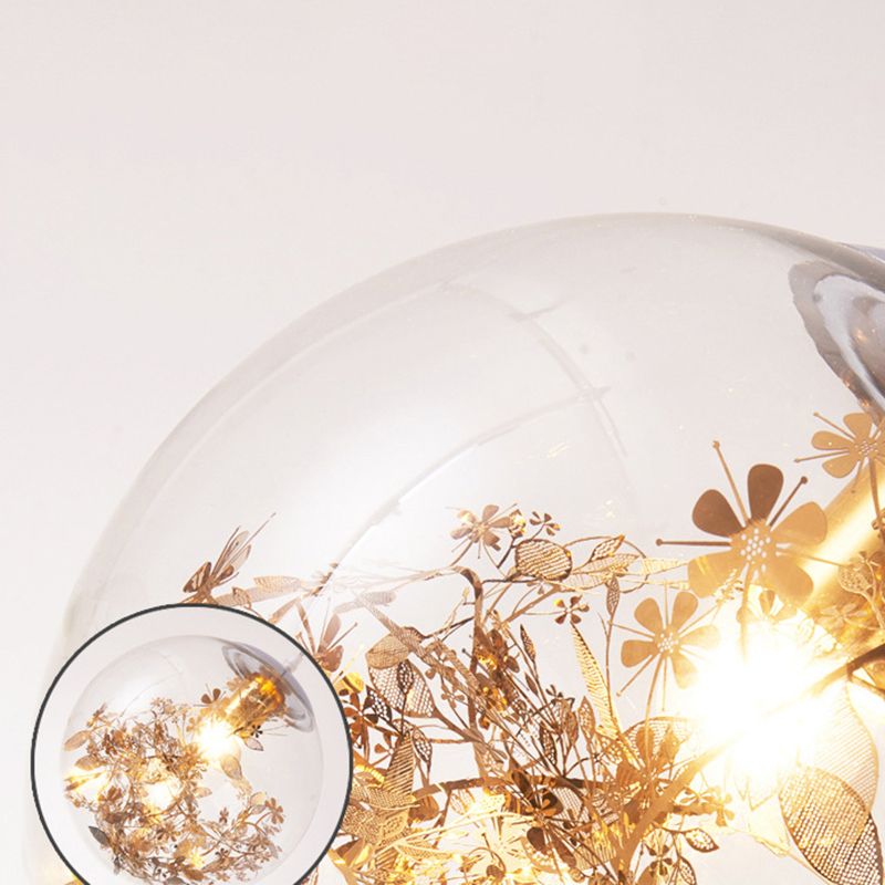 Shattered Leaves Hanging Pendant Light Contemporary Style Glass Dinning Room Pendant Light Kit