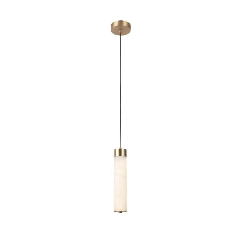 Pendulum a forma di pipa in marmo Minimalismo 1 testa a sospensione bianca per camera da letto