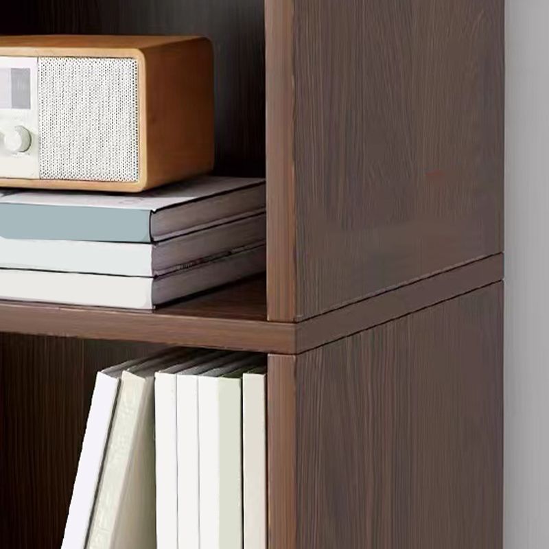 Modern Style Closed Back Standard Bookshelf Engineered Wood Bookcase for Bedroom