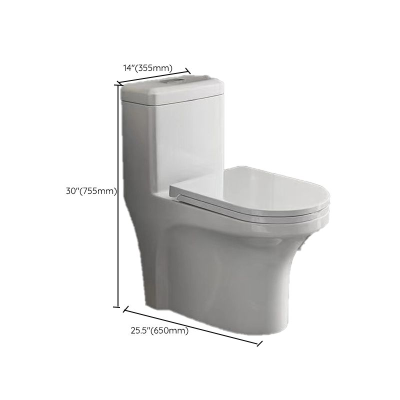 Modern 1-Piece Flush Toilet Floor Mount Urine Toilet for Bathroom