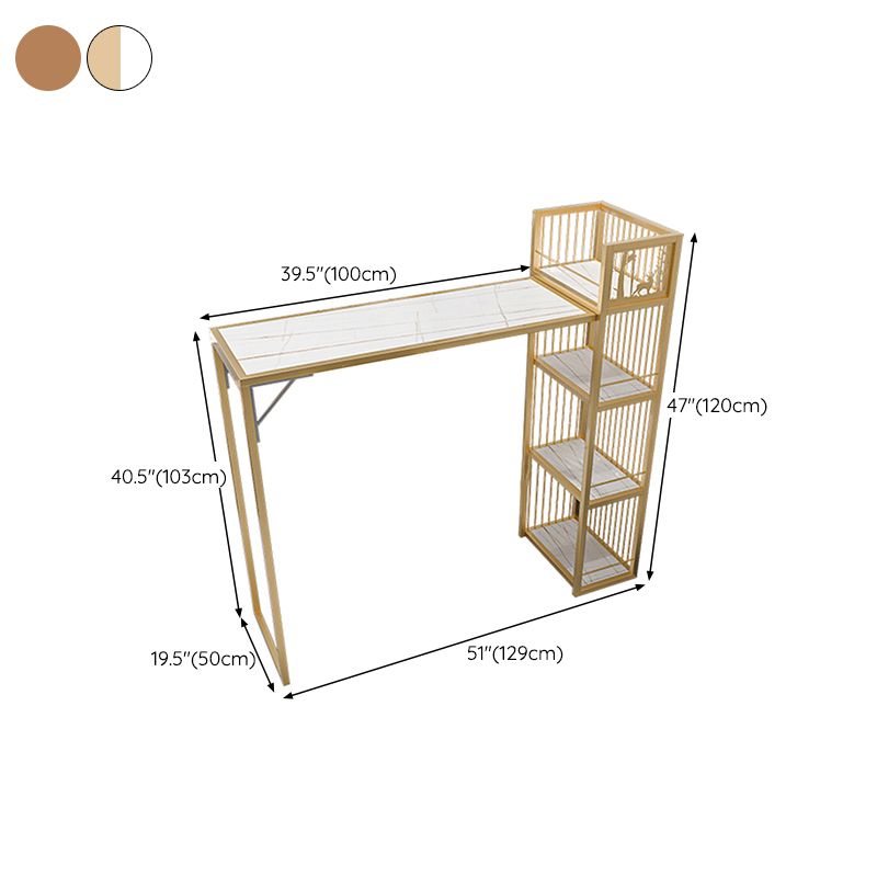 Contemporary Style Bar Height Table Rectangle Folding Bistro Bar Desk