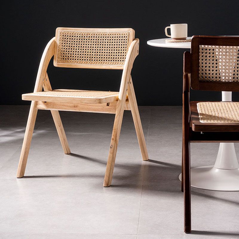 Contemporary Kitchen Chairs Dining Open Back Armless Side Chair with Wooden Legs