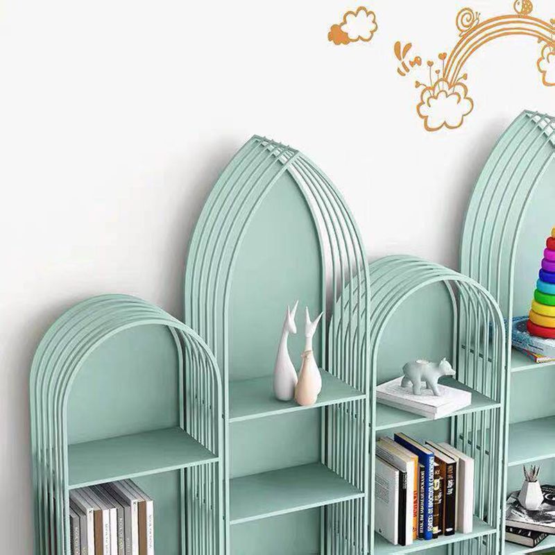 Modern Style Standard Bookshelf Closed Back Metal Bookcase for Home