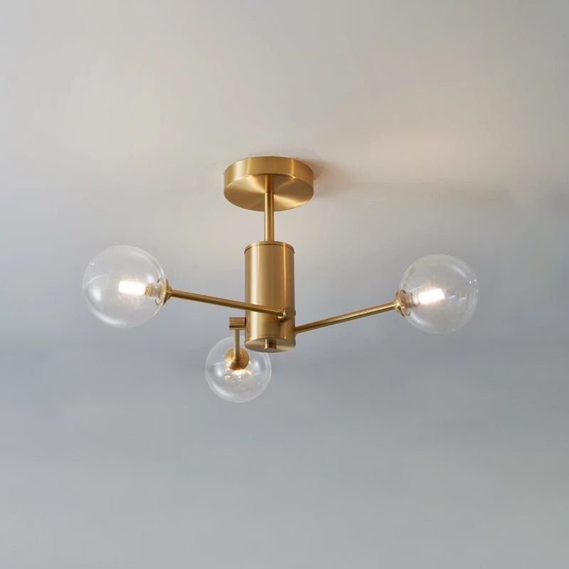 Moderne lampade da incasso Lampada da incasso in vetro globo in oro per soggiorno