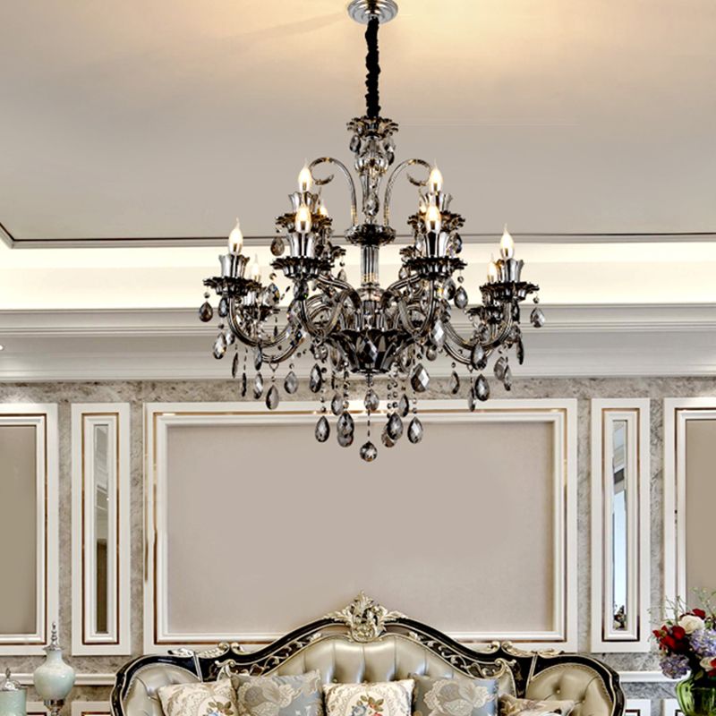 Crystal Candelabra Hanging Light Fixtures Vintage Living Room Hanging Chandelier Light