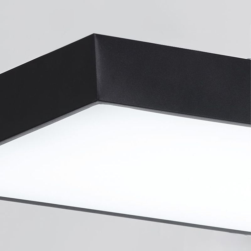 Plafonnier LED rectangulaire contemporain à montage encastré pour bureau