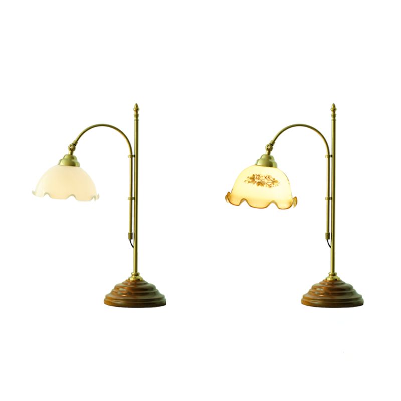 1 Light Modernism Night Table Lamps Metal Flower Nightstand Lamp for Bedroom