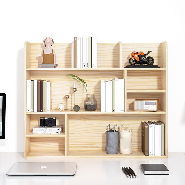 Libris de bibliothèque standard en bois de pin naturel moderne