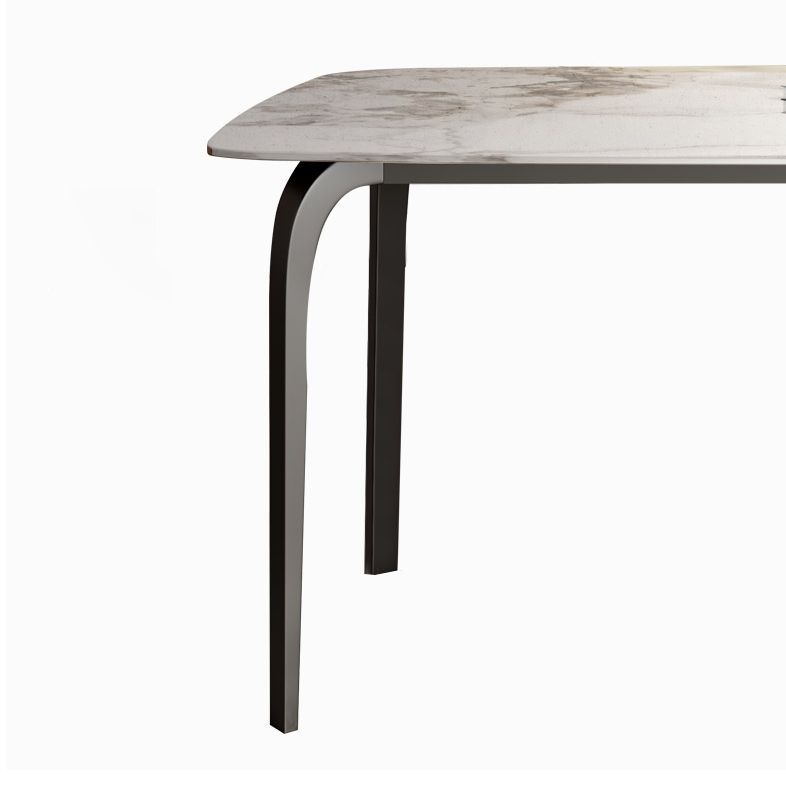 Rectangle Dining Table Industrial Dining Table with Black Frame