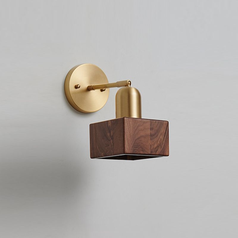 Luz de pared de madera de estilo de pared de estilo contemporáneo para el dormitorio