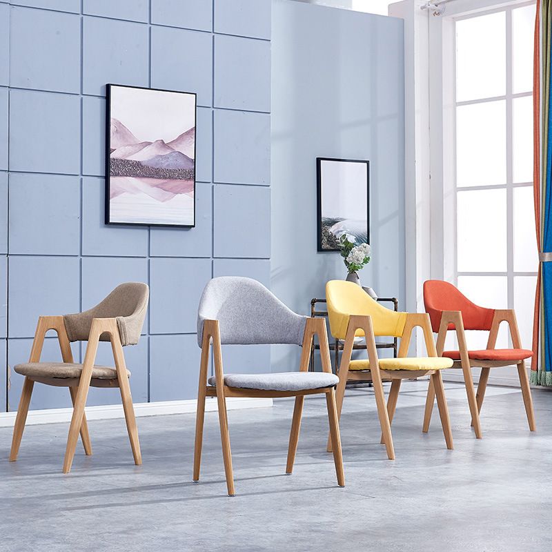 Chaise de salle à manger en bois de style Glam, chaise de salle à manger au fini mat pour salle à manger