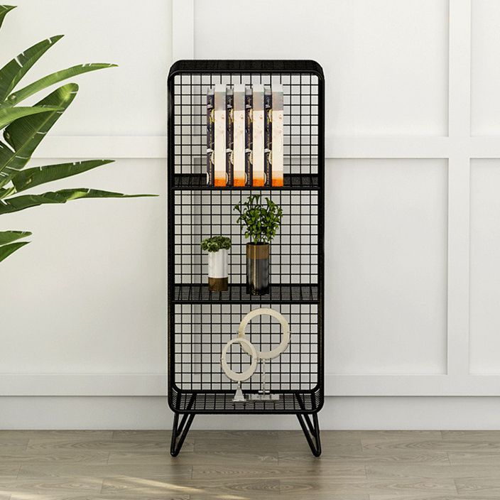 Modern Style Standard Bookcase Metal Closed Back Bookshelf for Home