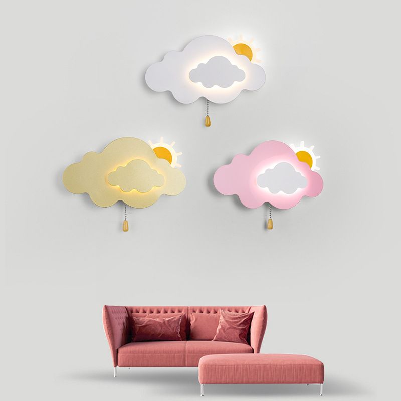 Metal Cloud Wall Lighting Modern Style 1 Light Wall Lighting Fixtures