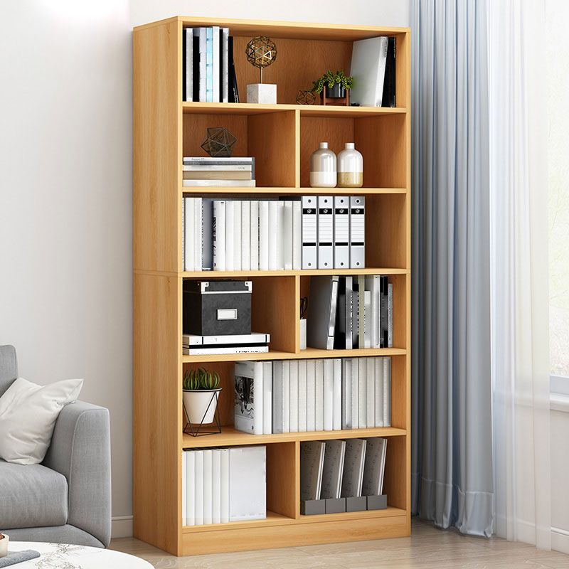 Modern Style Bookshelf Closed Back Wood Bookcase for Home Use