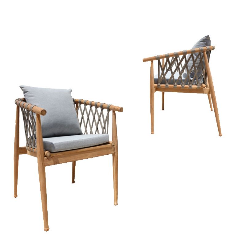 Bohemian Style Dining Set 1/4/5 Pieces Wood Dining Table Set for Patio