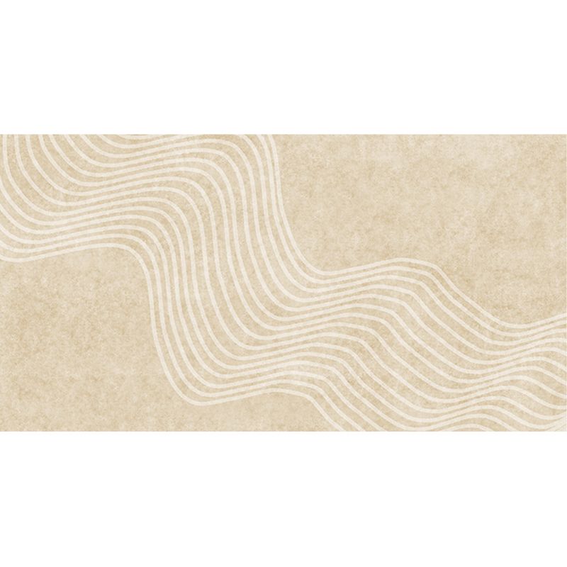Apricot Modern Area Rug Stripe Pattern Polyester Area Carpet Anti-Slip East Care Rug for Bedroom