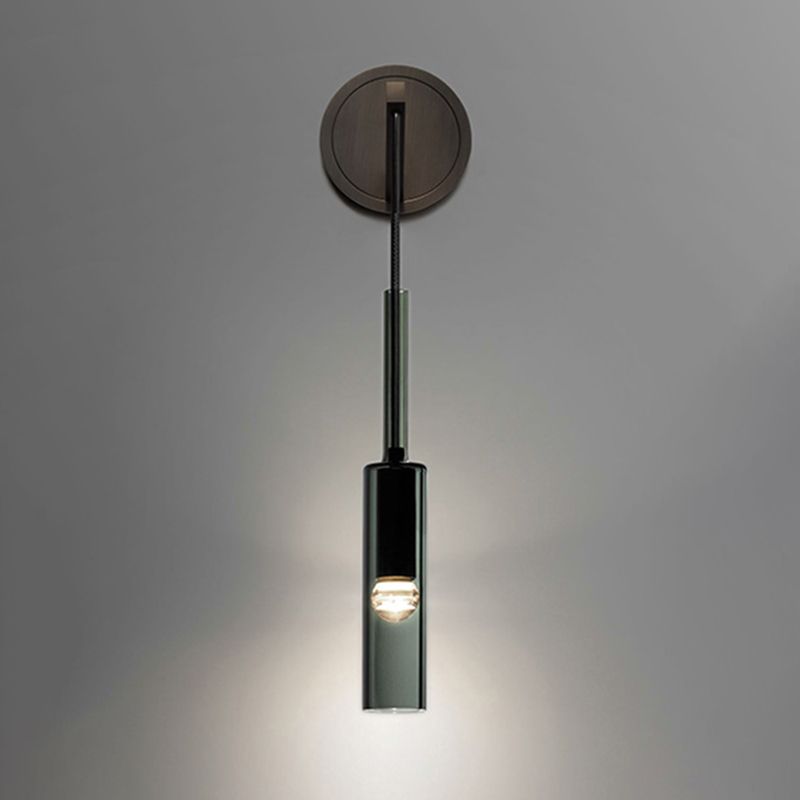 Luz de pared de pared de pared de vidrio contemporánea de 1 cabeza de larga