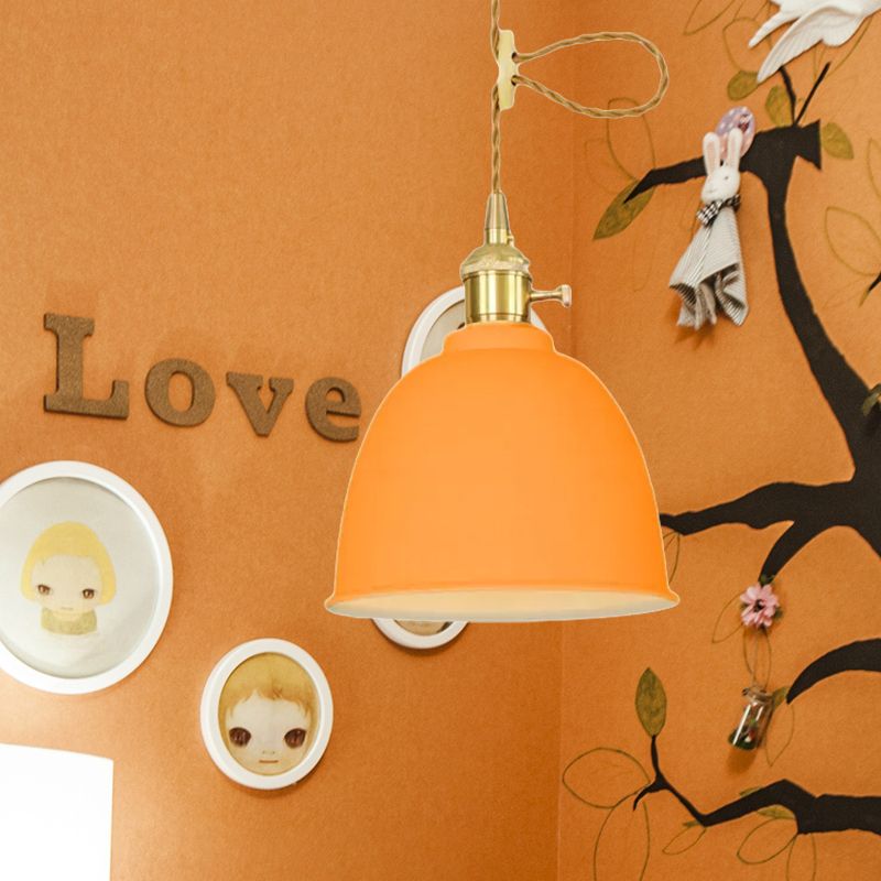 1 licht koepelophangend plafondlicht industriële stijl zwart/grijs/witte metalen hanglamp met verstelbare koord