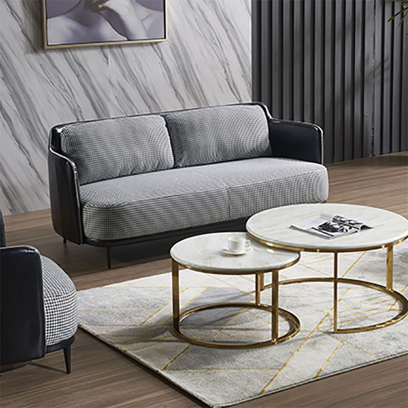 Moderne Baumwoll -Quadrat -Armsofa 29,9 "W mit Oberkissen für Wohnzimmer