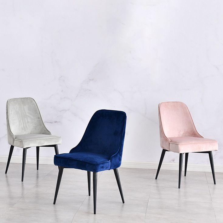 Scandinavische stijl metalen stoelen keuken eetkamer vaste achterzijde stoel set