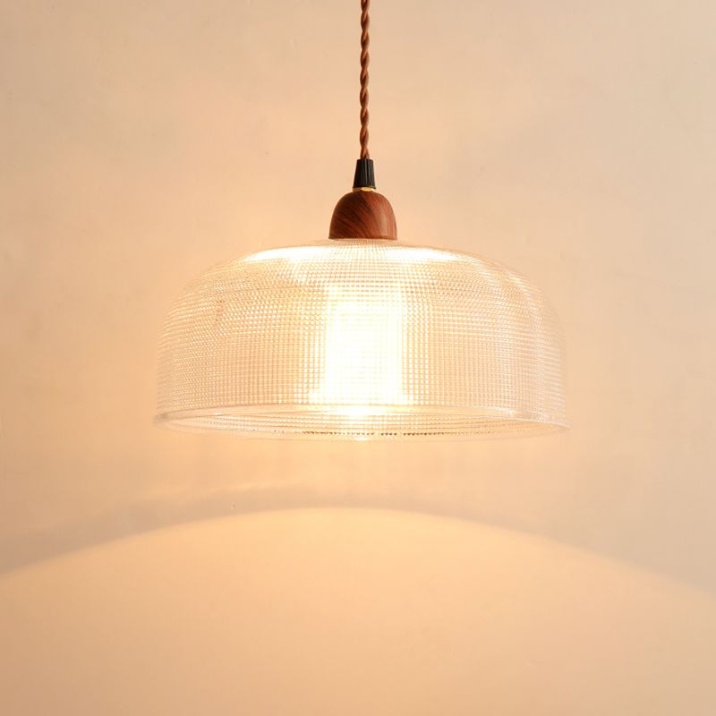 Verre Hanging Lights Modern Style 1 Tête Hanging Mount Fixture pour le salon