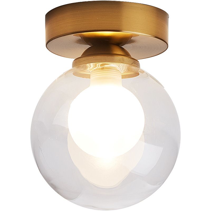 Globe Corridor Plafonnier Encastré En Verre Moderne Près Du Plafond Éclairage en Or