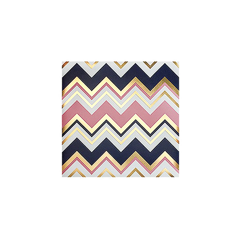 Modern Zigzag Wallpaper Panel Set for Kitchen 65.5' x 8" Peel off Wall Art in Pink-Black