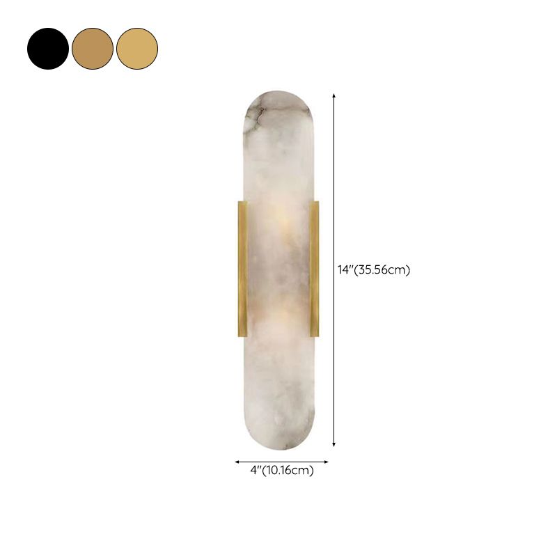 Modern Simple Shape Wall Mounted Light 2 Lights Flush Mount Wall Sconce