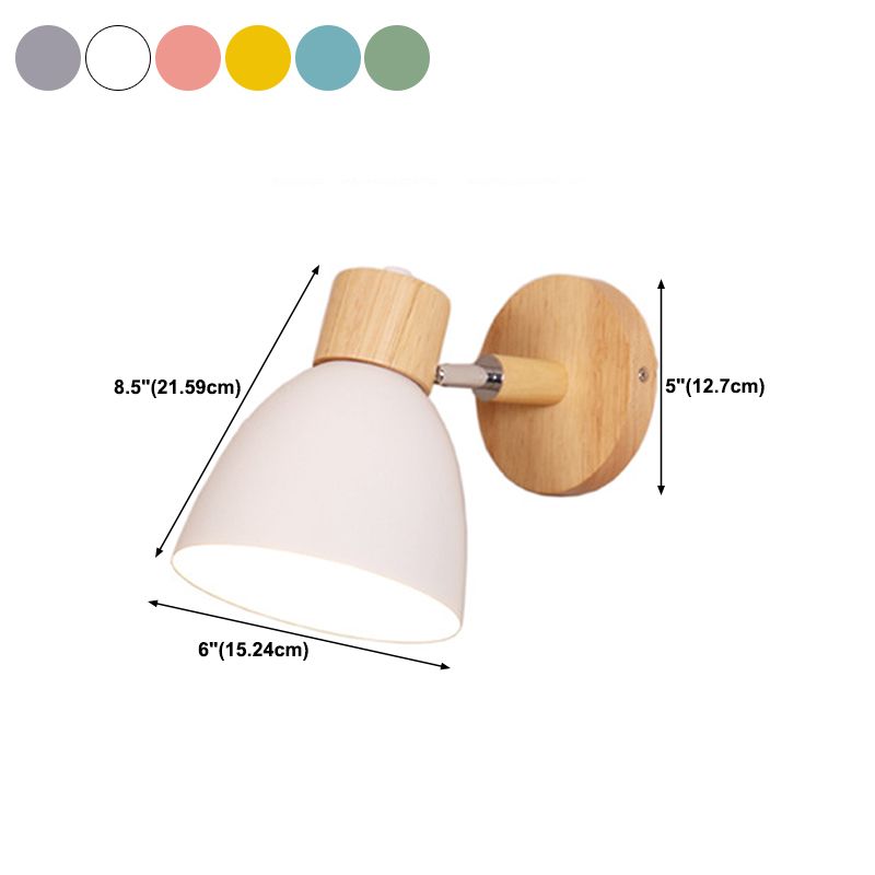 Modern Wood/Metallic Wall Light Polish Finish Lighting for Living Room