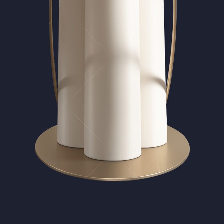 Minimalist Rectangle Dining Set for 4/6 with Glod Chairs Sintered Stone Dining Table with Metal Base