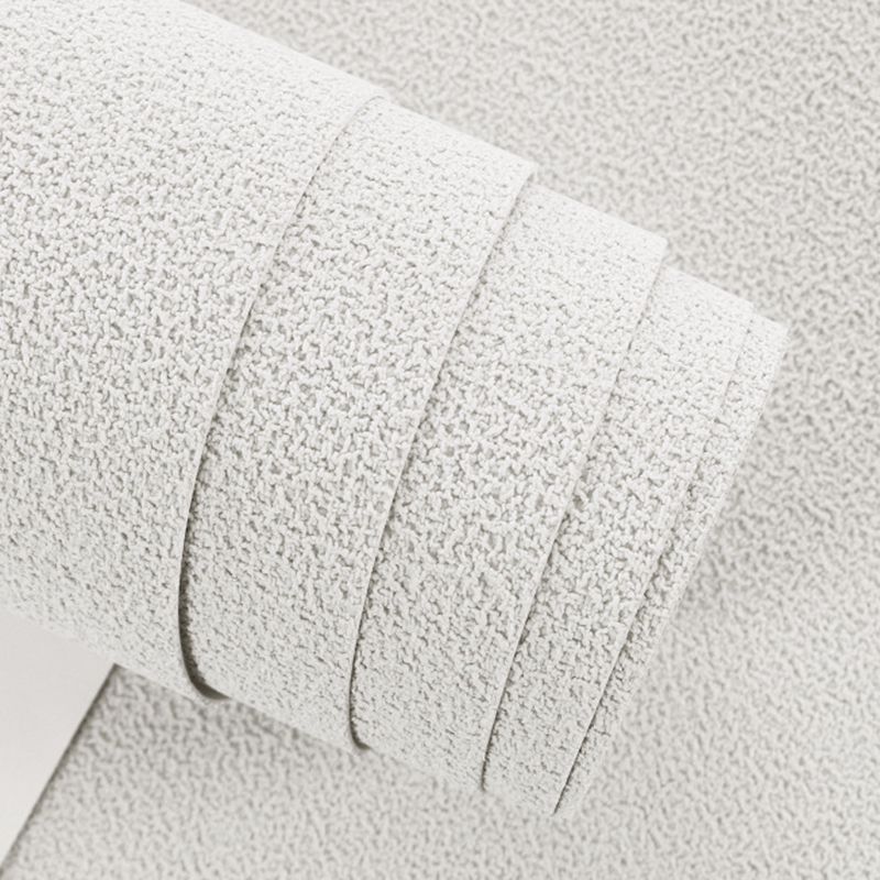 Simple Light-Color Flock Wallpaper Textured Solid Non-Pasted Wall Decor for Bedroom