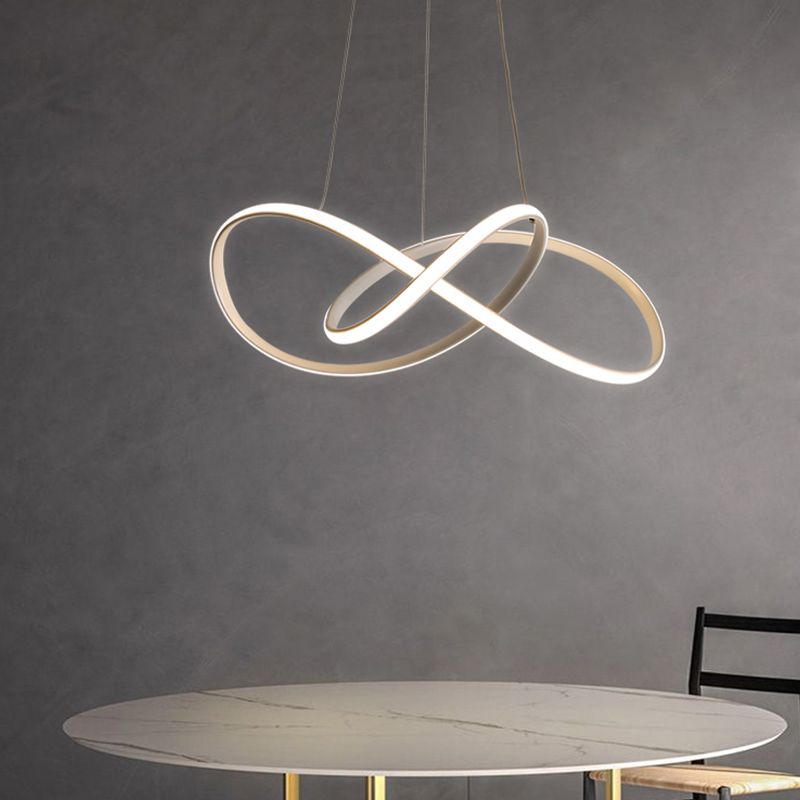 Spiral Shape Chandelier Light Contemporary Metal 1 Light Chandelier Lighting Fixture