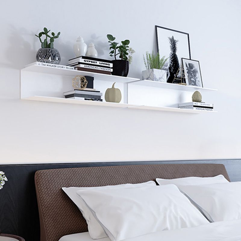 Wall Mounted Industrial Bookshelf Iron Frame and Shelf for Living Room