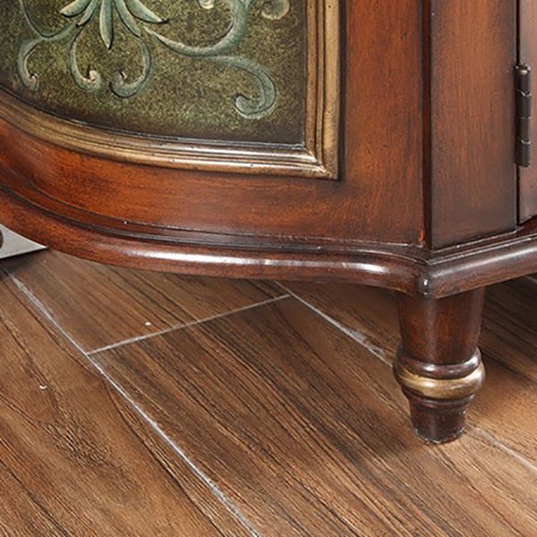 Mid Century Modern Wooden Console Table Half Moon Console Sofa Table for Hall