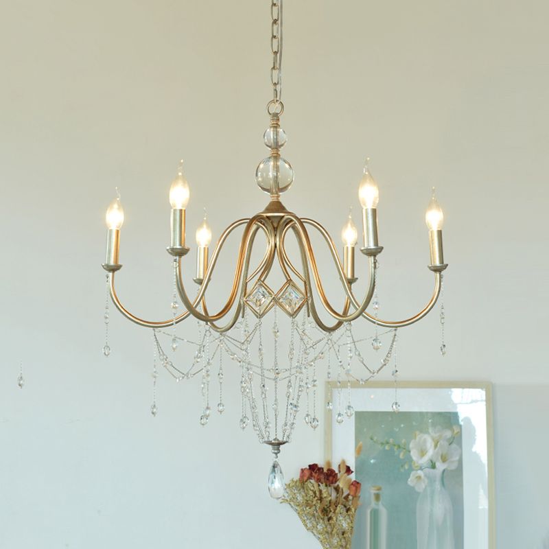 Lámparas de lámpara plateada Sputnik lámpara de techo moderna para dormitorio