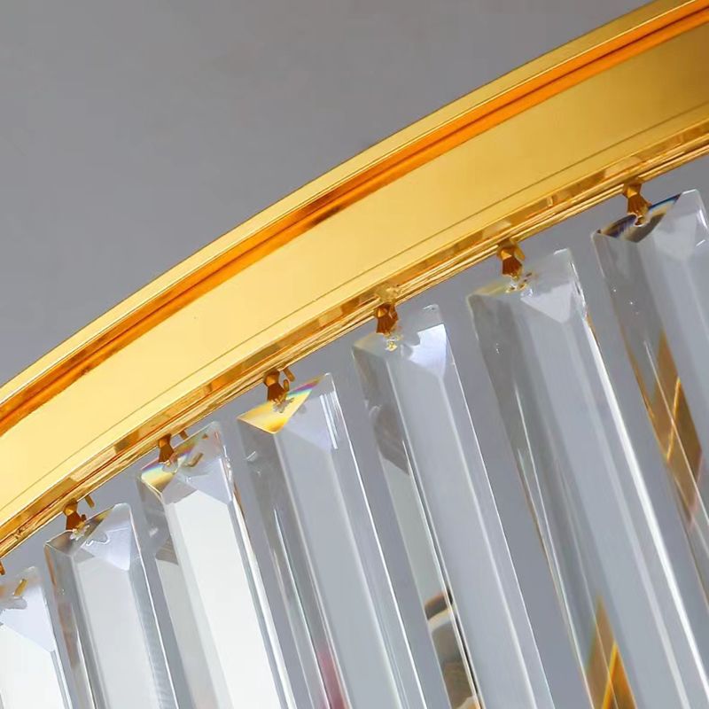 Geometric Flush Mount Light Fixture Modern Crystal Flush Mount Fixture in Clear