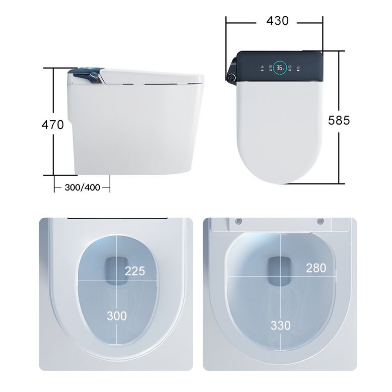 Modern Heated Seat Toilet Bowl Floor Mount ABS Toilet with Toilet Seat