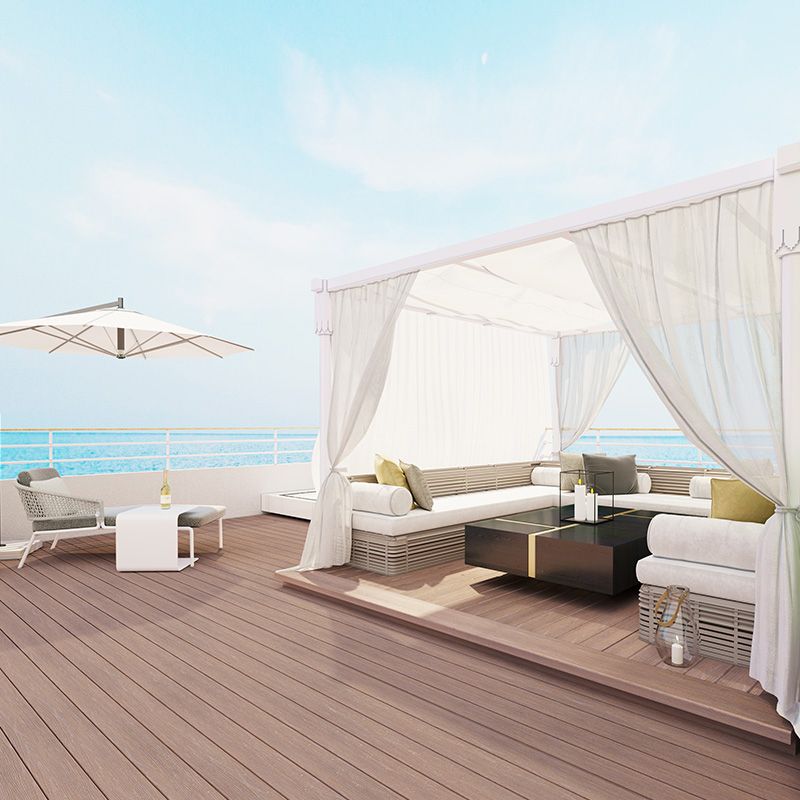 Embossed Patio Flooring Tiles Polypropylene Nailed Tile Set Floor Board