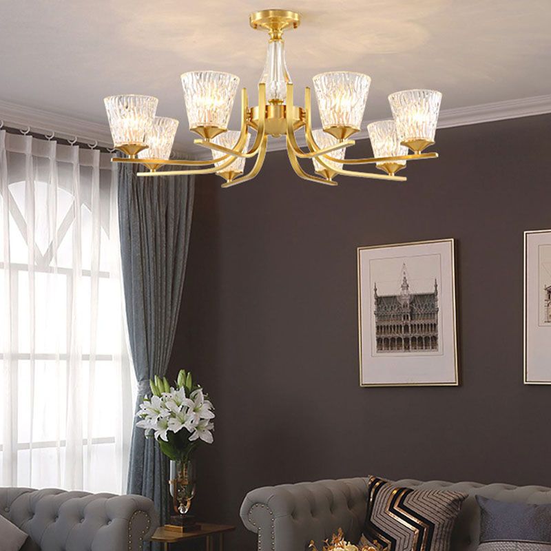 Light Luxury Crystal Ceiling Lamp Cylinder Shape Ceiling Light for Bedroom