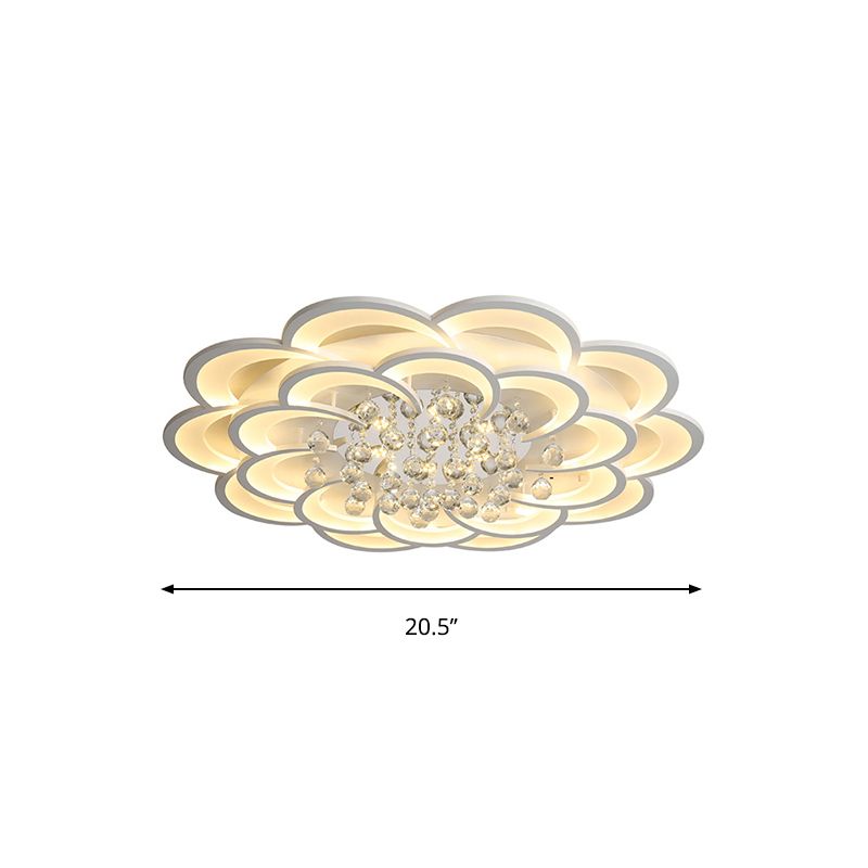20.5 "/27" /31.5 " W Modern Floral Iron Flush Mount Licht LED Wit Plafond Licht Armatuur in Warm/Wit Licht