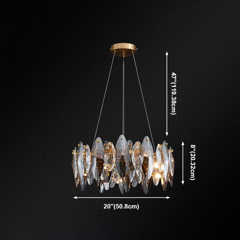 Luces de lámpara de cristal geométrica luces colgantes de cocina contemporáneas