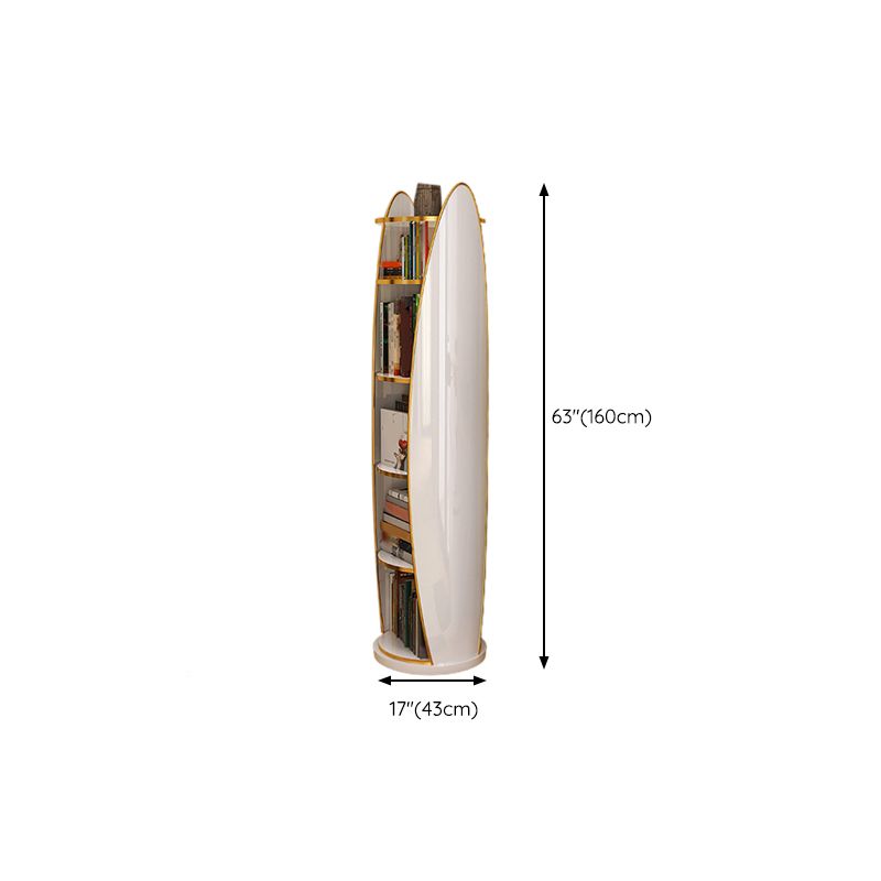 Glam Plastic Bookshelf Standard Closed Back Bookcase with Shelves