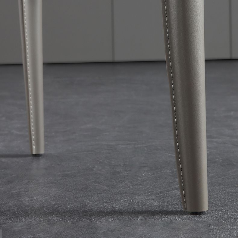 Sillas de comedor contemporáneas de metal acabado metálico parsons sillas de comedor