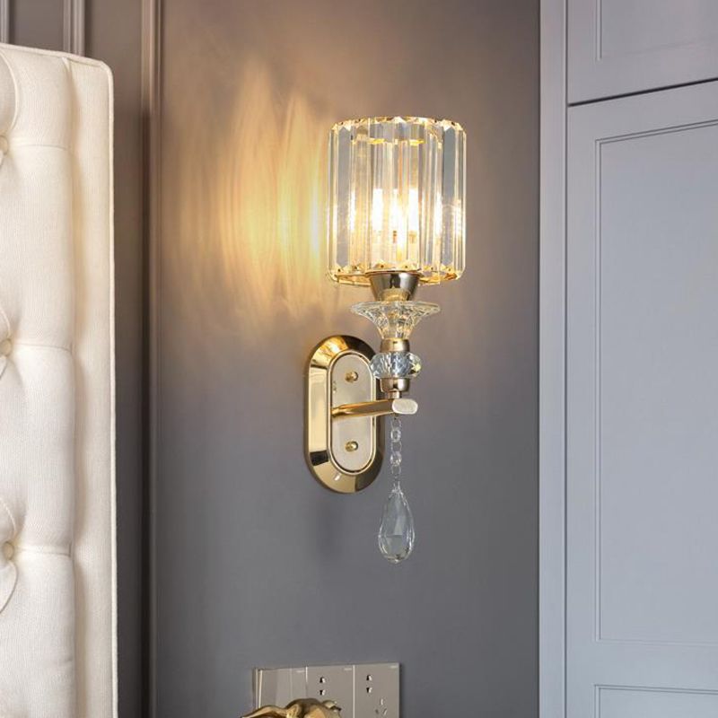 Modern Simple Crystal Vanity Light Geometry Shape Vanity Lamp for Shower Room
