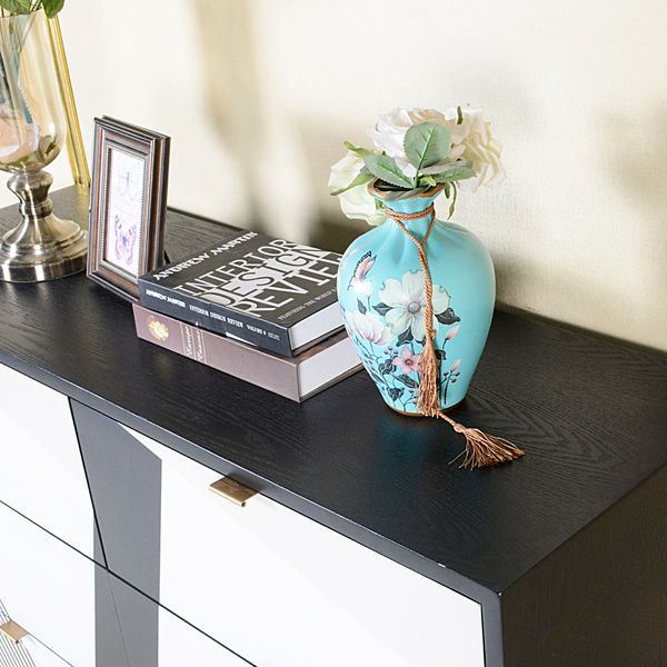 15.6-inch W Solid Wood Storage Chest Classic Glam Dresser with 3/5/6 Drawers