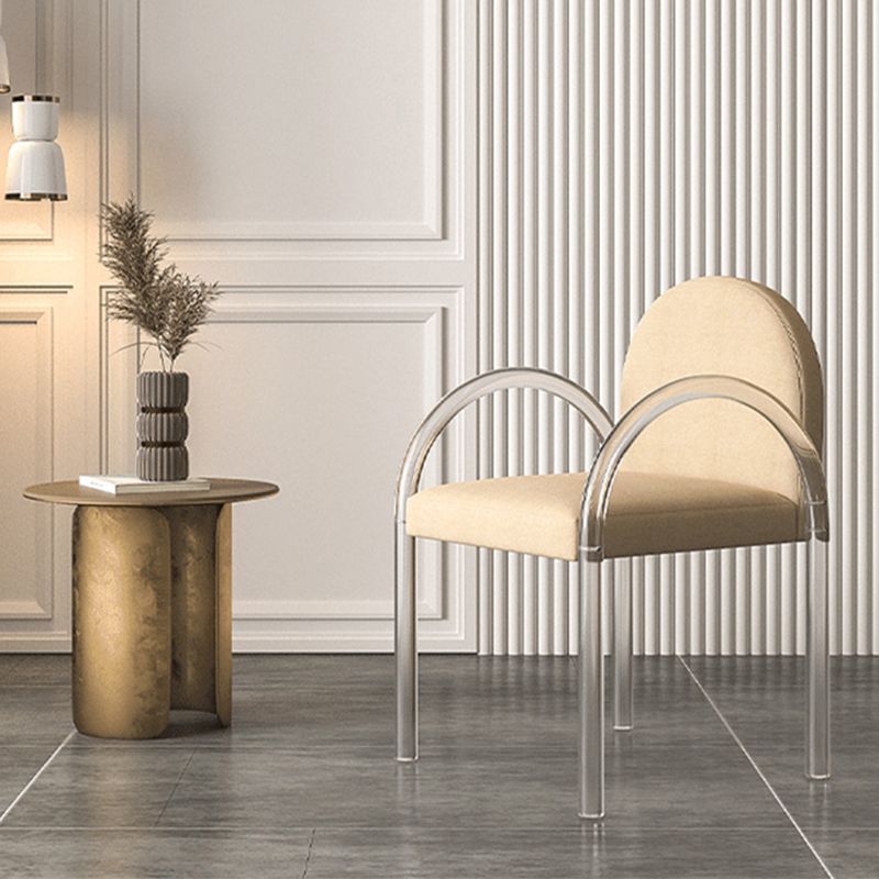 Modern Simple Arm Chair Acrylic Frame Dining Arm Chair for Living Room