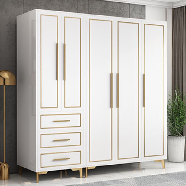 Contemporary Wardrobe Closet with Legs Wooden Wardrobe Armoire