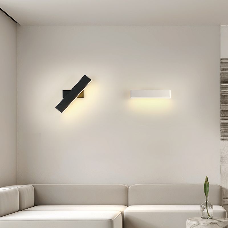 Lámpara de pared giratoria de aluminio LED moderna de moda moderna con tono acrílico